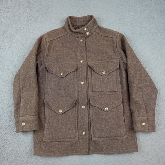 Filson Jackets & Blazers - Filson Jacket Womens XS Brown Mackinaw Wool Cruiser 100% Virgin Wool Made USA